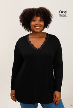 Immagine di CURVY GIRL TOP WITH LACE NECK LINE